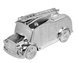 MB00000-10: Silver Plate Fire Engine Money Box